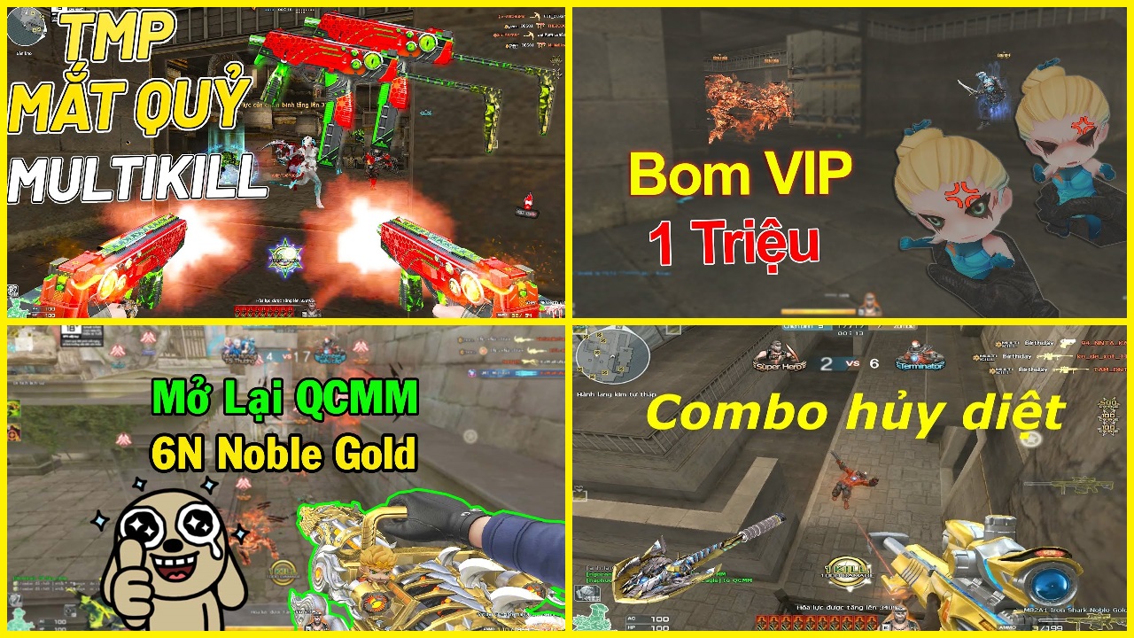 TMP MQ - Bom CT - 6N Noble Gold - 3Z Iron - NV Hiện HP Zombie - 6 Balo VV